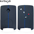 Miniatyrbild 1 av 4: 4 Knappar Silikon Bilnyckelfodral Skydd För Renault Duster Captur Clio Logan Megane 1 2 3 Koleos Scenic Nema Fluence Zoe Tillbehör 1PC black(blueline)