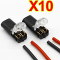 Miniatyrbillede 1 af 7: 10 stk. 12v Ledningskabel Stik Solderfri Pres Terminal Tilslutningsklemme Blok E Elektrisk Stik Hurtig Tilslutning 21.7*9.5*6mm 10pcs