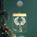 Miniatyrbild 2 av 5: Julbelysning 3D Hängande Lampor Rumsdekoration Modellering Sovrum Jul Fönsterdekoration Snögubbe Snöflinga Rektangel Default Title