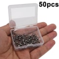 Miniatyrbillede 1 af 5: Fiskekrog Fiske Tønde Leje Rullende Hvirvel Solid Ring LB Lokkemad Konnektor 14 Størrelse Fiskegrej Tilbehør Fiskeværktøj 50-100 stk/æske 50pcs size8  10mm  18kg
