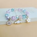 Miniatyrbillede 6 af 11: Sødt tegneserie My Melody børne perlebesat krystal kvindelig par studerende veninder gave farve armbånd tilbehør 05 Unicorn