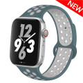 Miniatyrbilde 5 av 11: Silikonrem for Apple Watch-reim 44mm 40mm 38mm 42mm Pustende håndledd Sportsbelte armbånd iWatch serie 5 4 3 2 SE 6 klokkereim Teal Tint 38MM or 40MM-S M