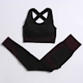 Miniatyrbild 1 av 11: Yoga Set Träningskläder gym fitness för damer träningsdräkt bar pents black L
