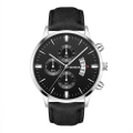 Miniatyrbillede 4 af 11: Bælte Quartz Ur Mode Kalender Herreur Business Ur Mænd Shell black with white needle