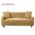 Miniatyrbild 4 av 11: Elastiskt Vattentätt Sofföverdrag Enfärgat Hög Stretch Överdrag Allomfattande Elastiskt Sofföverdrag Soffskydd för Vardagsrum Creamy White 1-seat 90-140cm