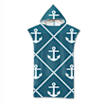 Miniatyrbild 10 av 11: Mikrofiber Badhandduk Med Huv Surf Strand Badkläder 3D-tryckt Ankare Badponcho Snabbtorkande Morgonrock 4 75x110CM