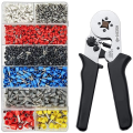 Miniatyrbild 1 av 11: 0,08-10mm Rörtångsklämmor Verktygsset Nytt 1200st Terminalklämmor Mini Elektrisk Tång HSC8 Precisionsklämsats Black and 1200pcs