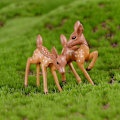 Miniatyrbillede 2 af 5: 2 STK Kunstige Mini Sika Hjorte Giraf Eventyrhave Miniaturer Nisser Mos Terrarier Resin Håndværk Figurer Boligdekoration Default Title