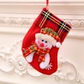 Miniatyrbild 1 av 11: Juldekorationer Jultomte Små Strumpor Julgranshänge Julstrumpor Presentpåse Julväska Red socks (Snowman style)