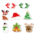 Miniatyrbilde 5 av 11: 10/18 stk. Julekoppkort Juledekorasjoner Julenissehatt Vinglassdekor God Jul Ornament For Nyttårsfestutstyr 10pcs C