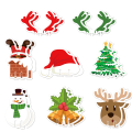 Miniatyrbillede 5 af 11: 10/18 stk. Julekopkort Juledekorationer Julemandshat Vinglas Dekoration Glædelig Jul Ornament til Nytårsfestartikler 10pcs D