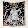 Miniatyrbild 10 av 11: Sofffilt Tapestry Bohemisk Filt Fritidsfilt Överdrag Filt Tofsfilt Soffhandduk Trådfilt Sofföverdrag Filt XT07-7 130x150