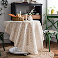 Miniatyrbilde 7 av 9: Bomulls-lin duk grønn furugren trykt duk koreansk serviett trykt kaffeduk Carpet geometry Round 150cm