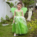 Miniatyrbilde 6 av 7: Jente Blomsterfe Tinker Bell Prinsesse Med Vinger Sjarm Kjoler Kostyme Tinkerbell Prinsessekjole Bursdagsfest Barnekostyme 110(size 4-5T) Tinker Bell Sets