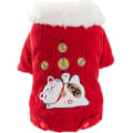 Miniatyrbilde 1 av 6: Kjæledyrklær Katteklær Tykkere Varm Rød Høst- og Vinterbekledning Festive lucky cat XXL
