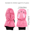 Miniatyrbilde 2 av 11: For barn i alderen 0 til 5 år Tegneserie Kanin Sport Tykke Varme Votter Vanntett Søt Vinter Utendørs Ski Hanske Sklisikker B-3-7years old7 One Size