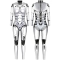 Miniatyrbillede 9 af 11: Robot Punk Jumpsuit Catsuit Sexet Cosplay Kostumer Zentai Halloween Bodysuit til Kvinder 17 M
