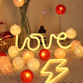 Miniatyrbild 2 av 4: Neonljus LED Färgad Lampa Sovrum Jul Festival Neonljusrör Färgade Lampor Juldekoration Golv Neon light-Moon-warm color USB battery dual-use