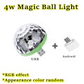 Miniatyrbilde 4 av 5: Mini USB LED Partylys Bærbar Krystall Magic Ball Hjemmefest Karaoke Dekorasjoner Discolys Like the picture USB