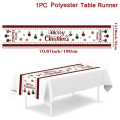 Miniatyrbillede 1 af 11: Juledug Bordløber Glædelig Jul Dekorationer 2023 Til Hjemmet Dug Navidad Noel Kerst Xmas Gaver Nytår 2024 Natal polyester 44 as picture