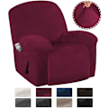 Miniatyrbild 5 av 10: Sammet Fåtöljöverdrag Skydd Elastiskt Allomfattande Massage Soffa Överdrag Öronlappsfåtölj Soffa White