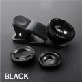 Miniatyrbilde 6 av 9: Fisheye vidvinkel makro akryl/glass linse 3i1 zoom fiskeøye linse for mobiltelefon ekstern kameralinse med telefonklips Red