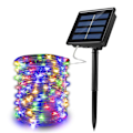 Miniatyrbillede 5 af 6: 200/100 LED Solcelle Lys Udendørs Vandtæt Solcelle Julelys Fest Dekoration Lyskæder Lysstreng Red 10M 100LEDs