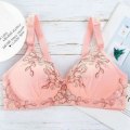 Miniatyrbild 1 av 3: Push Up BH för Kvinnor Spets BH Sexig Bralette Utan Bygel Underkläder Mjuka Sömlösa Behåar Pink 40/90C