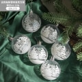 Pikkukuva 8 / 9: 6 kpl 6 cm Joulukoriste Läpinäkyvät Lumipallot Riipukset Hyvää Joulua Kuusen Kirkkaat Koristeet Ripustettavat Koristeet Joulu Navidad A 6cm