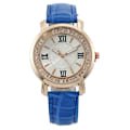 Miniatyrbillede 1 af 9: Mobil Diamant Dameur Casual Mode Dameur Damebælte Quartz Ur Blue