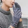 Miniatyrbild 3 av 9: Varma vinterhandskar för män med delade fingrar, militärstil, tjocka körhandskar, spänne, skidhandskar, pekskärmsvantar för män Bule single size