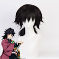 Pikkukuva 11 / 11: Lasten Anime Demon Slayer Kimetsu No Yaiba Cosplay Puku Kimono Kamado Tanjirou Kamado Nezuko Lapsen Halloween Puku Peruukki Puku style6 wig