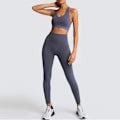 Miniatyrbilde 9 av 11: Yoga Dress Sportsklær Treningsdress Sports-BH Leggings 2-delt sett For Yoga Kvinner Purple L