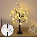 Miniatyrbillede 10 af 11: LED Kunstigt Træ Lys Farvede Lys Julefestival Værelse Sengelampe Dekorativ Bordlampe Sølv Birk Lille Natlampe Maple leaf tree lamp USB battery box dual-purpose