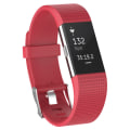 Miniatyrbilde 1 av 11: Armbånd Håndleddsrem Smart Klokkereim Myk Klokkereim Erstatning Smartklokkereim For Fitbit Charge 2 Red S