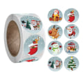 Miniatyrbild 7 av 11: 500 st/rulle Jul Godispåse Förslutningsetiketter Juldekoration för Hemmet Jultomte Julgran Ornament Nyår 2023 17