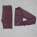 Miniatyrbild 1 av 11: Yoga Set Träningskläder Sportset Gymkläder Träningsoverall Högmidjade Leggings För Kvinnor Wine red set M
