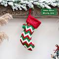 Pikkukuva 6 / 8: Uudet joulukoristeet Neulotut joulusukat Villalankasukat Punavalkoinen Hirvi Lahjakassi Lasten Lahjakassi Christmas knitted small tree socks