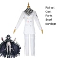 Miniatyrbild 7 av 8: Anime Danganronpa V3 Kokichi Oma Cosplay President Uniformer Halsduk Peruk Kappa och Hatt Halloween Karneval Party Kostymer Cloak M