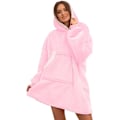 Miniatyrbilde 11 av 11: Teppe med Ermer Dame Oversized Hettegenser Fleece Varm Hettegensere Sweatshirts Kjempe TV-teppe Dame Hette Morgenkåpe Pizza One Size