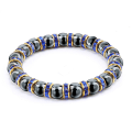 Miniatyrbillede 7 af 11: Naturlige hæmatitperlearmbånd til mænd Uden magnetisk sundhedsbeskyttelse Dame Smykker Charm Krystalsten Stretch Armbånd Bangle Orange Silver