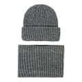 Miniatyrbilde 7 av 9: Strikket Lue Barnes 2023 Høst og Vinter Nytt Lueskjerfsett Stripet Strikket Ullue Navy blue M code