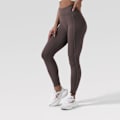Pikkukuva 7 / 11: Joogahousut Korkea Vyötärö Push Up Joustavat Treenileggingsit Naisille Gray f L