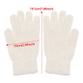 Miniatyrbild 5 av 11: 2023 Elastiska Fullfingerhandskar Varma Tjocka Cykelkörningsmode Dam Herr Vinter Varma Stickade Yllehandskar Utomhus New Cute-grey One Size