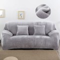 Miniatyrbild 5 av 11: Plysch Sofföverdrag Stretch Enfärgat Tjockt Överdrag Sofföverdrag för Vardagsrum Husdjur Stolsöverdrag Dynöverdrag Soffhandduk 1 st Beige 1-seat 90-140cm