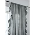 Miniatyrbild 11 av 11: Volang Gardin Halv Ljusinsläpp Sovrum Vardagsrum Burspråk Krok Gardin Lotus Edge hook curtain 150 width * 220CM height