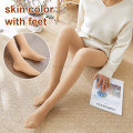 Miniatyrbillede 7 af 11: Forede Strømpebukser Hud Effekt Kvinde Vinter Gennemsigtige Strømper Termisk Fleece Tights til Kvinder Plys Sok Bukser Varme Leggings gray translucent 85g Thin (Spring)