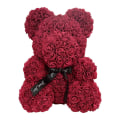 Miniatyrbillede 1 af 11: 40 cm Rosebjørn Hjerte Kunstig Blomst Rose Teddybjørn Til Kvinder Valentinsdag Bryllup Fødselsdag Julegave Wine red 25CM