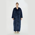 Miniatyrbillede 5 af 11: Hætte Lazy Blanket Pullover Dobbeltlags Blanket Sweater til Kvinder Kuldebeskyttelse i Efterår og Vinter Termisk Pyjamas Leopard print-Long