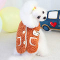 Miniatyrbilde 1 av 6: Fleece Hundeklær Valp Kjæledyrklær For Hunder Jakke Vinter Varm Hundejakke Chihuahua Yorkshire Klær For Hunder Vest Ropa Perro Orange M